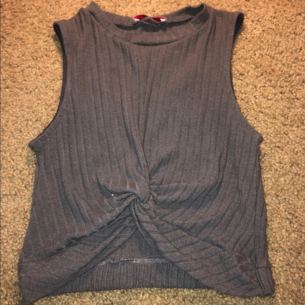 Teens gray crop top